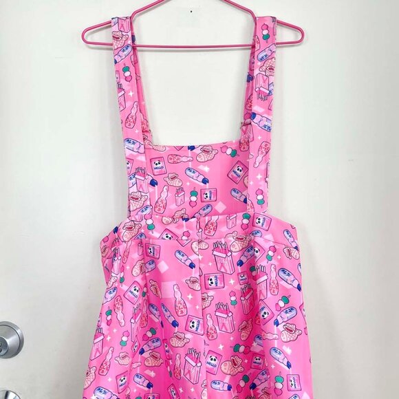 Japanese Sweets Shorts Overalls | Dango Pocky Taiyaki Ramune Print - Picture 4 of 6